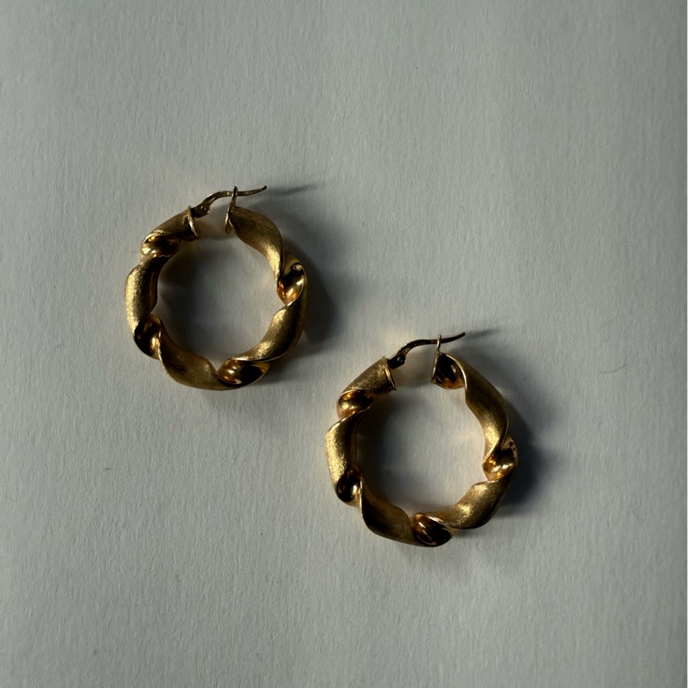 Vintage 14k Gold Hoop Earrings